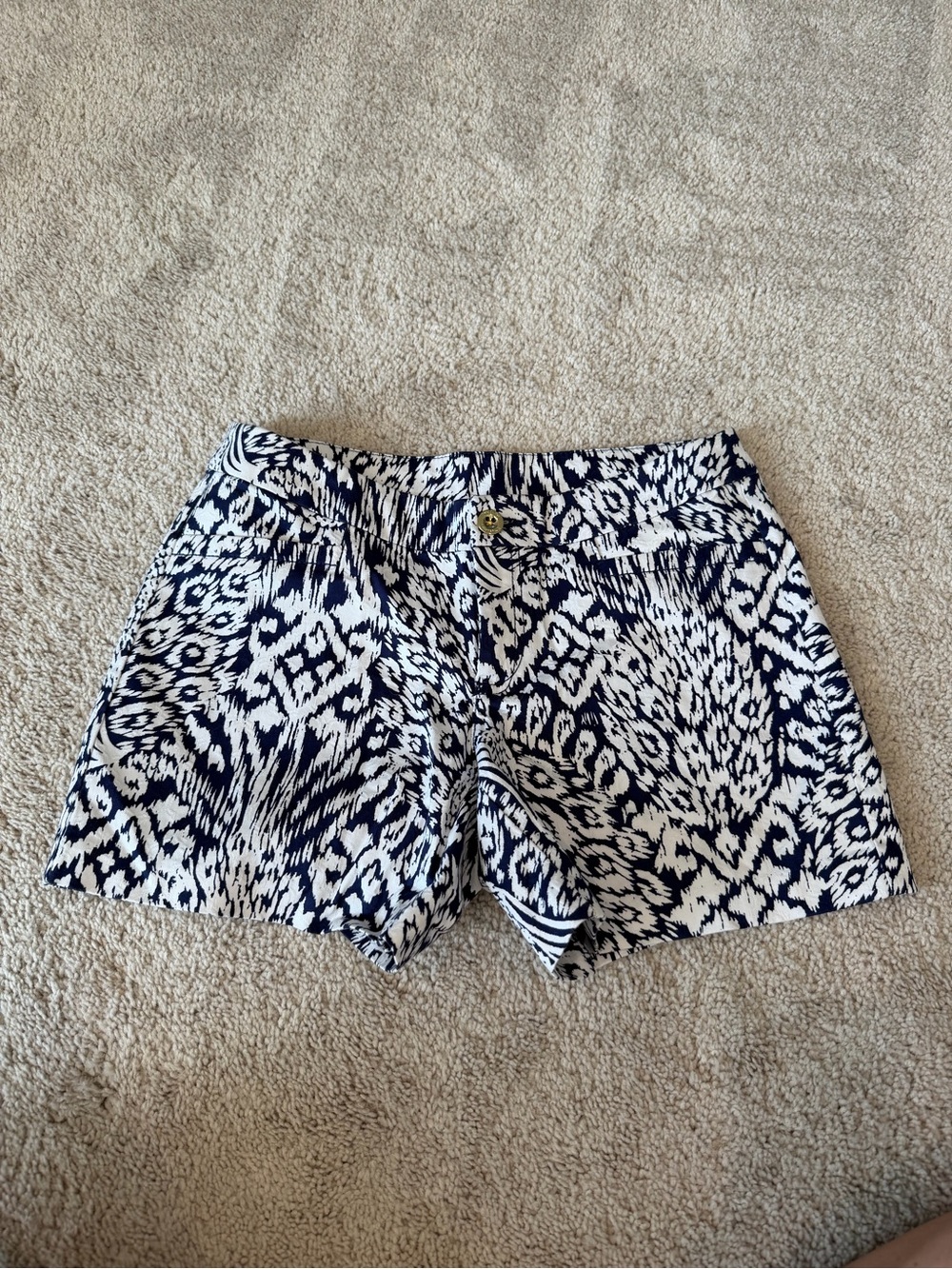 Lilly Pulitzer Navy and White Patterned Shorts